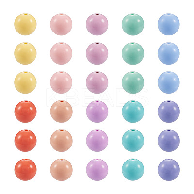100Pcs 10 Colors Food Grade Eco-Friendly Silicone Focal Beads SIL-TA0001-28-1