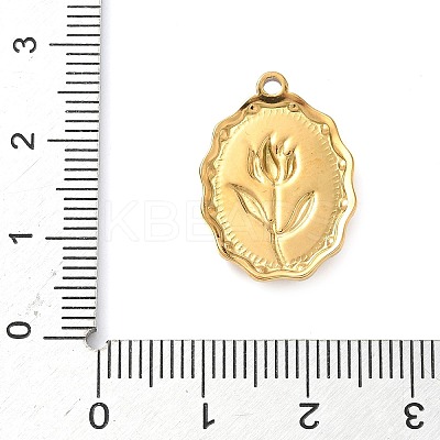 304 Stainless Steel Enamel Pendants STAS-H483-42G-03-1