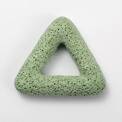 Synthetic Lava Rock Big Triangle Pendants G-O025-04F-1