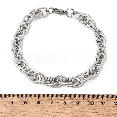 201 Stainless Steel Mariner Link Chain Bracelets for Men STAS-T077-02P-1