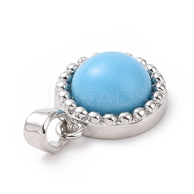Synthetic Turquoise Charms KK-C245-01P-1