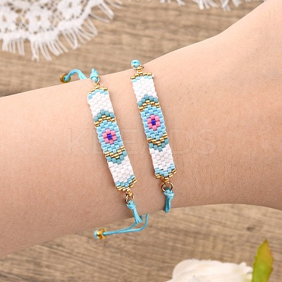 Glass Seed Braided Bead Bracelet BJEW-A121-52-1