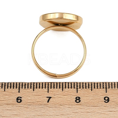 304 Stainless Steel Enamel Open Cuff Rings for Women RJEW-K301-06C-1
