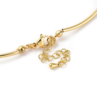 Rack Plating Brass & ABS Plastic Pearl Beads Round Link Chain Necklaces for Women NJEW-C059-08G-1