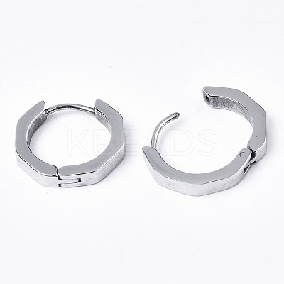 Tarnish Resistant 304 Stainless Steel Huggie Hoop Earrings EJEW-N016-003-1