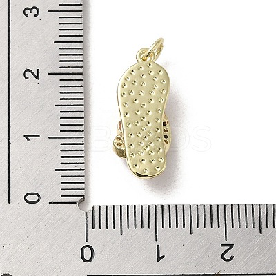 Brass Micro Pave Cubic Zirconia Pendants KK-E092-19G-02-1