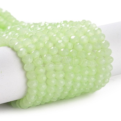 Baking Paint Imitation Jade Glass Bead Strands DGLA-A034-J4MM-A21-1