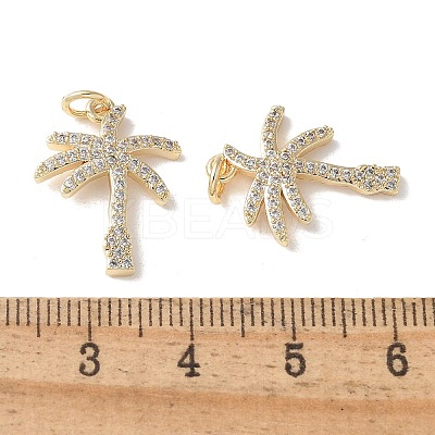 Brass Micro Pave Clear Cubic Zirconia Pendants KK-Q031-14G-1