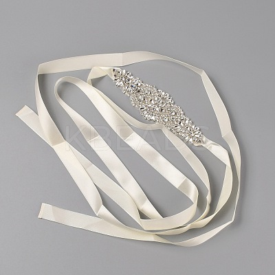 Wedding Bridal Belt for Bridal Dress AJEW-WH0223-56A-1