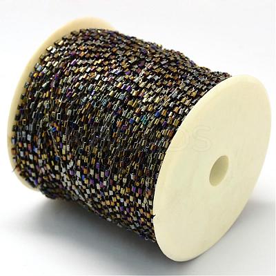 Plated Bugle Bead Cords OCOR-R041-K04-1