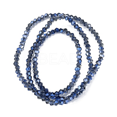 Transparent Electroplate Glass Beads Strands EGLA-A039-T2mm-UA10-1
