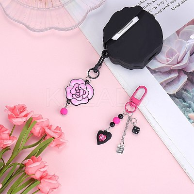 4Pcs Alloy Enamel Mobile Strap DIY-SZ0009-98-1