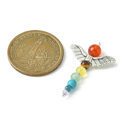 Chakra Gemstone Pendants PALLOY-TA00073-1