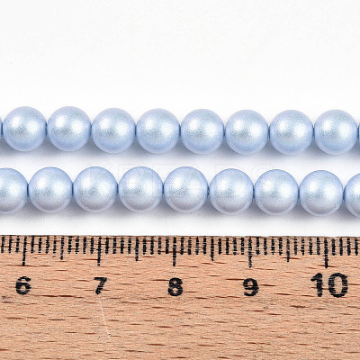Baking Paint Pearlized Glass Pearl Bead Strands HY-N002-6mm-C04-1