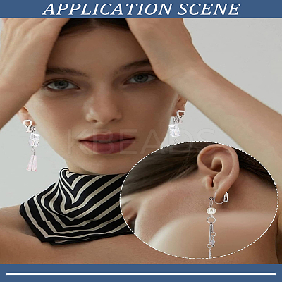 304 Stainless Steel Clip-on Earring Findings STAS-LP0001-51-1