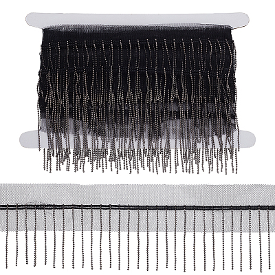 5 Yards Polyester Fringe Lace Trim DIY-FG0006-98B-1