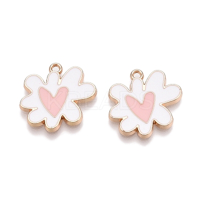Rack Plating Alloy Enamel Pendants ENAM-N056-344E-1