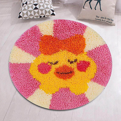 Flat Round Latch Hook Rug Kit DIY-I087-05-1