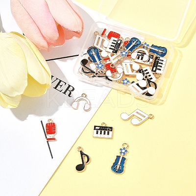 30Pcs 6 Styles Alloy Enamel Charms FIND-FS0003-99-1