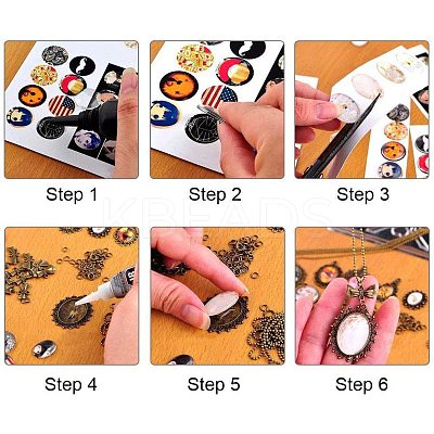 Oval Clear Glass Cabochon Cover DIY-PH0018-99AS-1