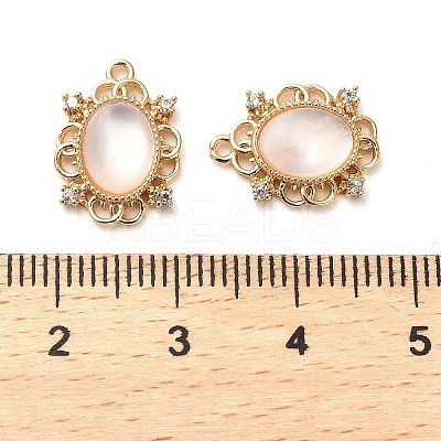 Brass Micro Pave Cubic Zirconia Charms KK-F870-04G-1