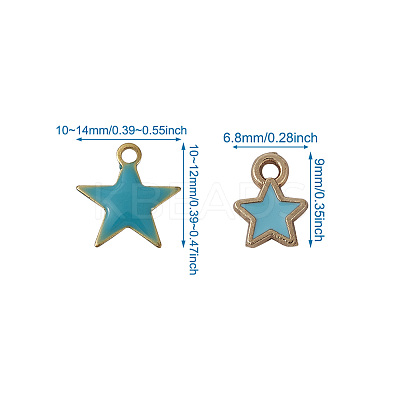 Alloy & Brass Enamel Charm Sets ENAM-TA0001-10-1