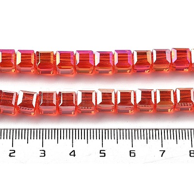 Electroplate Glass Beads Strands EGLA-H108-01A-AB04-1