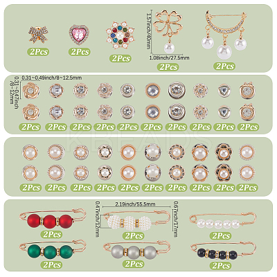 Alloy Safety Pin Brooch AJEW-SP0002-10-1