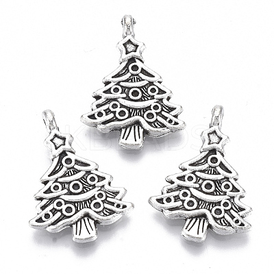 Tibetan Style Alloy Pendants TIBE-N010-33AS-RS-1