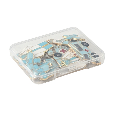 18Pcs 7 Styles Medical Theme Alloy Enamel Pendants FIND-FS0004-32B-1