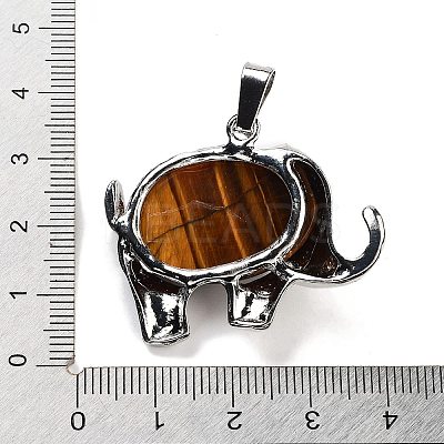 Natural Tiger Eye Pendants G-G112-01P-02-1