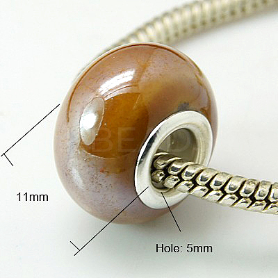 Handmade Porcelain European Beads OPDL-G001-14-1