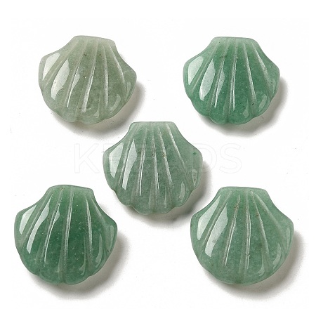 Natural Green Aventurine Carved Healing Shell Figurines G-K353-03F-1