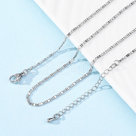Brass Oval Link Chain Necklaces for Women NJEW-D302-10P-1
