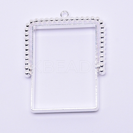 Alloy Open Back Bezel Pendants LS-PALLOY-WH0071-59S-RS-1