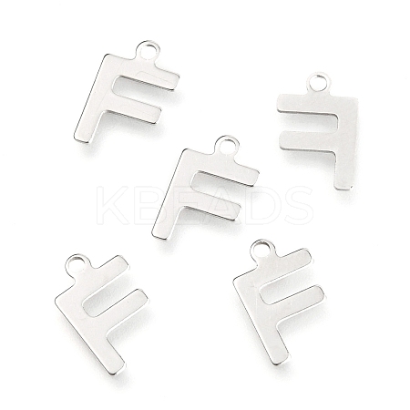 Non-Tarnish 201 Stainless Steel Charms X-STAS-C021-06P-F-1