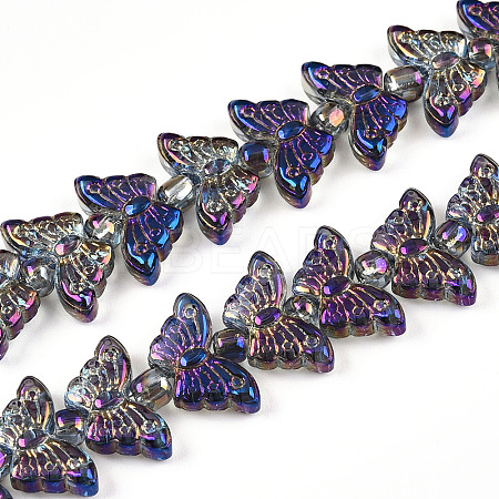 Electroplate Glass Beads Strands EGLA-N012-04A-1