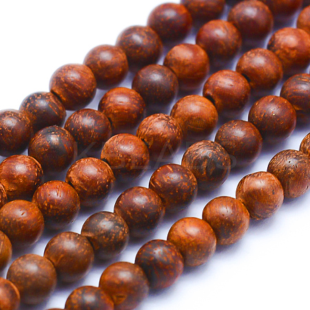 Natural Rosewood Beads Strands WOOD-P011-06-10mm-1