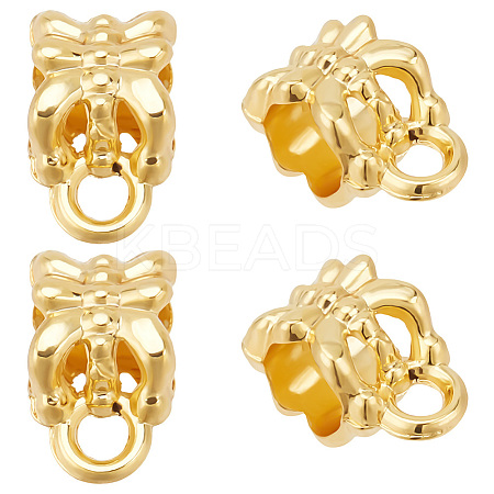 30Pcs Brass Tube Bails KK-BBC0015-14-1