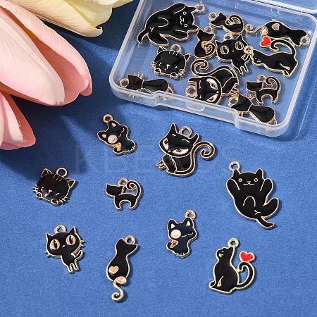 20Pcs 10 Styles Alloy Enamel Pendants ENAM-FP0002-59-1