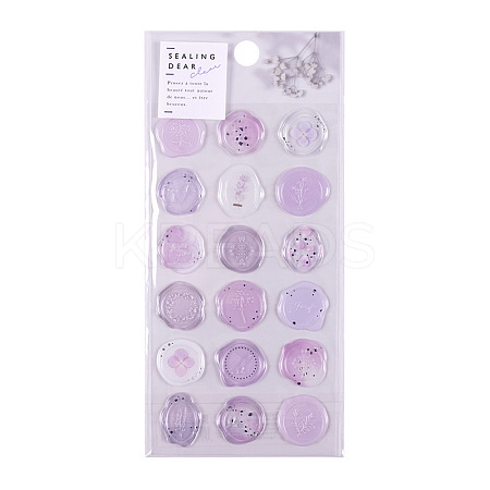 PVC Adhesive Wax Seal Stickers Set PW-WG10822-05-1