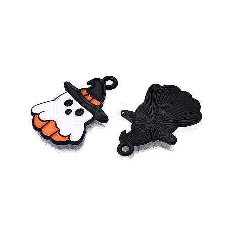 Halloween Theme Spray Painted Alloy Enamel Pendants LS-ENAM-T020-09F-1
