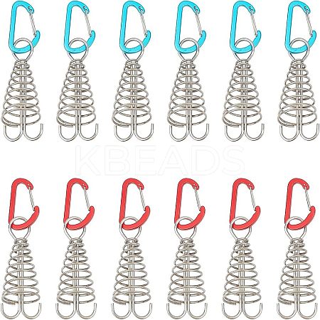 12Pcs 2 Colors Aluminium Alloy Tent Rope Tensioners FIND-FH0001-99-1
