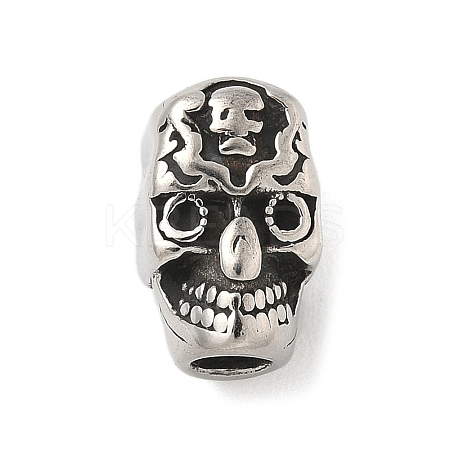 304 Stainless Steel European Beads STAS-S183-05C-AS-1