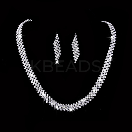 Brass Crystal Rhinestone Jewelry Sets FS-WGCC0E6-02-1