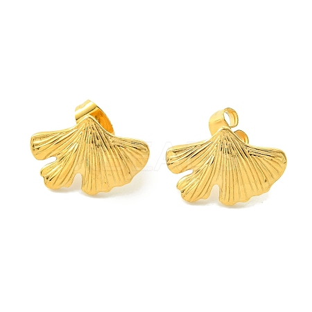 PVD Vacuum Plating 304 Stainless Steel Stud Earrings for Women EJEW-L284-07G-1