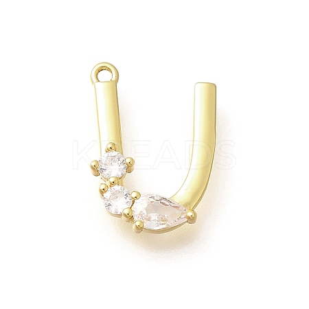 Brass Micro Pave Cubic Zirconia Pendants LS-KK-M310-01G-21-1