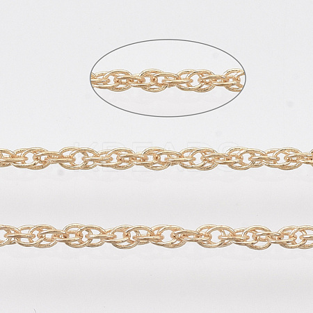 Soldered Brass Coated Iron Rope Chains CH-T002-04LG-1