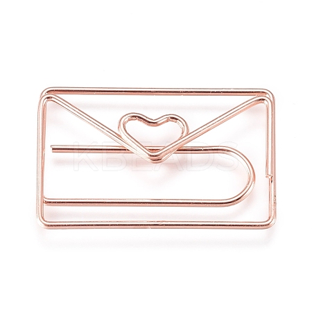 Envelope with Heart Shape Iron Paperclips X-TOOL-L008-018RG-1