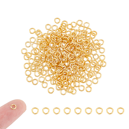 300Pcs 304 Stainless Steel Open Jump Rings STAS-UN0061-02G-01-1
